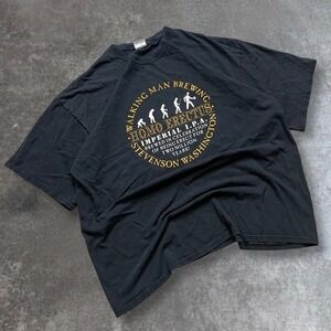 Walking Man Brewing Homo Erectus IPA Black T Shirt 2XL